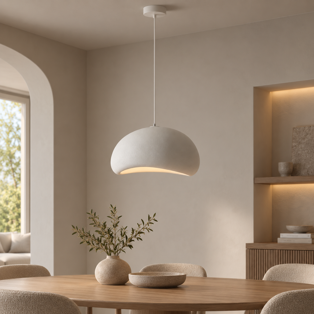 Kaela wabi-sabi dome pendant light in a dining room