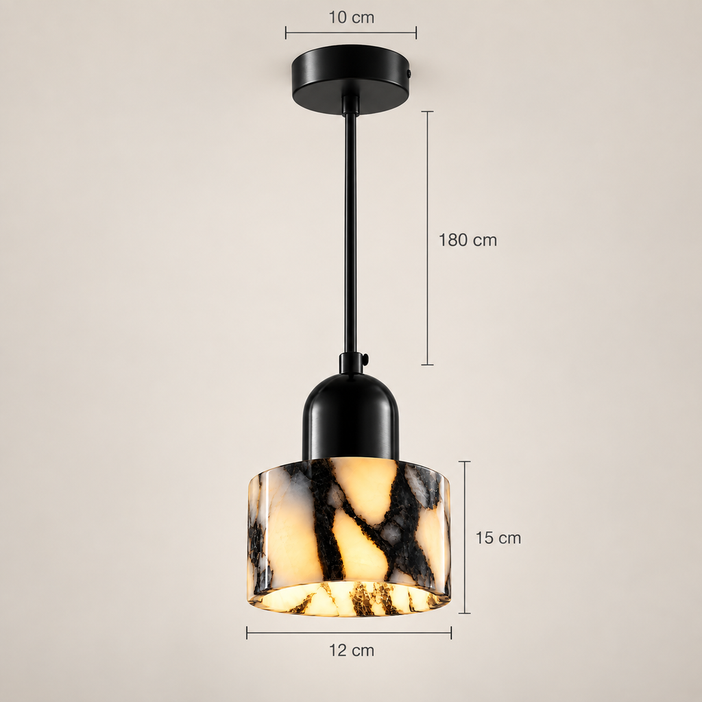 Marra pendant dimensions, single head: 12 cm diameter, 15 cm high, cable up to 180 cm, 10 cm canopy