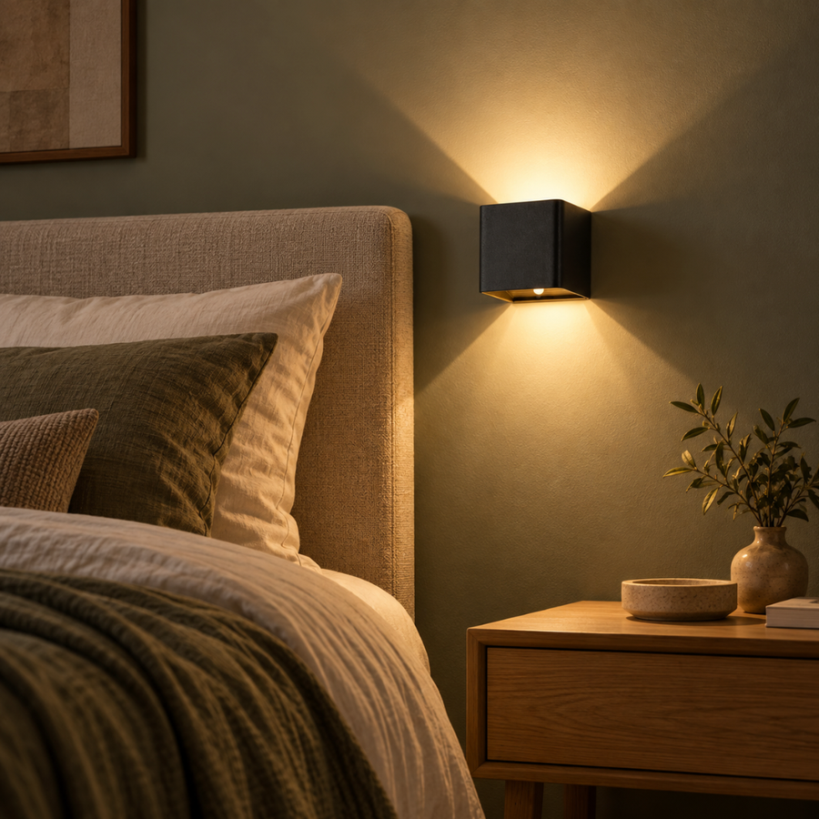 Rechargeable Motion Sensor Wall Light, Up & Down Cube – Quadra